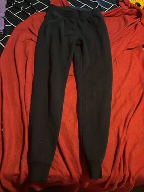 George Black Jogger Pants with Red Backdrop